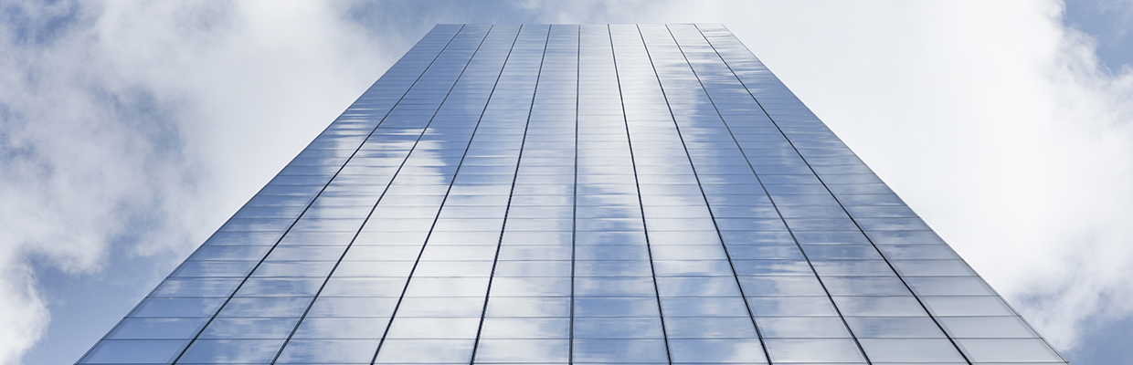 Perspective of a modern building